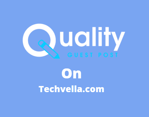 Publish A Guest Post on Techvella for $400