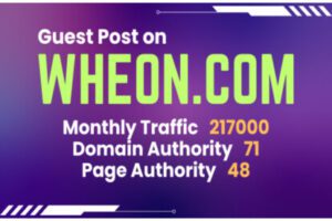 Publish A Guest Post on Wheon.com for $350